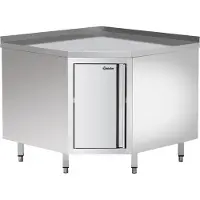 Bartscher Hoekkast - Met achteropstand en tussenschap - B 1000 x D 1000 x H 850-900 mm