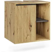 Vicco Viola Wastafelonderbouw – 60 x 60 cm met open vakken Artisanaal/grijs