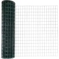 vidaXL Euro-hek met palen 10 x 1,4 m PVC-Coated Staal Groen Mesh