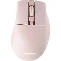 Xssive MS4 Stille Draadloze Muis voor Laptop, Tablet, Telefoon, PC - Bluetooth + Draadloos 2.4G Dongle - Ergonomisch - Roze