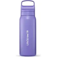 LifeStraw Go 2.0 Stainless Steel Water Filter Bottle - 700 ml - Thistle Purple