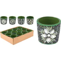 Home & Styling Theelichthouder 6cm m.kralen multicolor