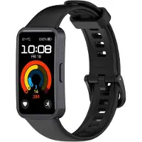 Strap-it Siliconen Classic bandje - geschikt voor Huawei Band 8 / Huawei Band 9 / Huawei Band 10 (zwart)