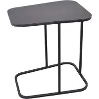 Loft42 Inris Bijzettafel - Metaal - Mat Zwart -51x35x55