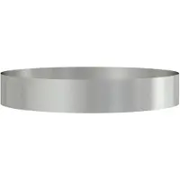 vidaXL Tuin Plantpot Zilver 120 x 120 x 20 cm Roestvrij staal