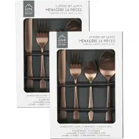 Home Deco Factory Bestekset Tableware Collection - 32 delig - koper - RVS - 8 personen