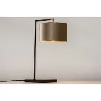 Lumidora Tafellamp 31074 - BRED - E27 - Zwart - Taupe - Metaal