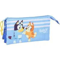 CoolPack Pennenetui met 3 vakken Bluey Let's play Blauw 22 x 12 x 3 cm