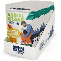 Animal Island Kattenvoer ANIMAL ISLAND Everyday Poultry and liver in jelly 12 x 85 g