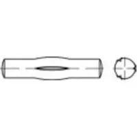 Toolcraft 136490 Geleidepen met middenkerf (Ø x l) 10 mm x 45 mm Staal 25 stuk(s)