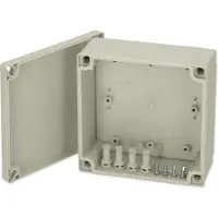 Fibox ABS 125/60 HG Installatiebehuizing 130 x 130 x 60 ABS, Polyamide Grijs-wit (RAL 7035) 1 stuk(s)