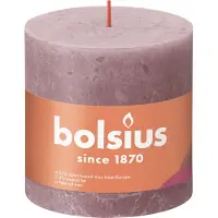 Bolsius Stompkaars Rustiek Shine Roze / Grijs 62 Uur D 10 H 10 Cm