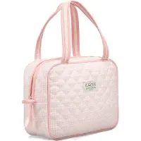 Ginza.se - Grote toilettas met handvat - Roze geruite quilt
