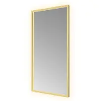Hotbath Spiegel &MORE 80x50 cm LED-Verlichting Spiegelverwarming Rechthoek Geborsteld Messing PVD