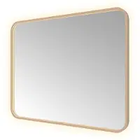 Hotbath &More Soft Square rechthoekige spiegel 100x80cm geborsteld koper PVD