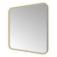 Hotbath &More SSQ80 Soft Square spiegel 80x80cm met verlichting, spiegelverwarming, kleurwissel, dimbaar en afstandsbediening geborsteld gunmetal PVD