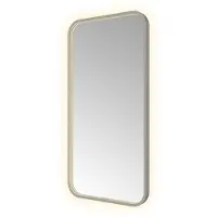 Hotbath &More Soft Square rechthoekige spiegel 50x100cm geborsteld gunmetal PVD