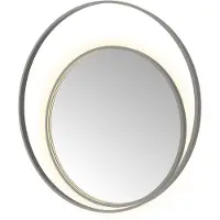 Hotbath &More Round 2 spiegel 100x100cm geborsteld gunmetal PVD
