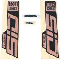 RockShox Sid Ultimate 27.5" en 29" Stickerset Gloss Black / Mat Copper