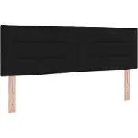 vidaXL Hoofdbord Zwart 144 cm Stof