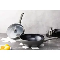 ISENVI Avon Pannenset Inductie - Keramisch - 5 Delig - Hapjespan en wokpan - PFAS, PTFE Vrij - Alle warmtebronnen