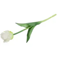 Countryfield Kunstbloem tulp Parkiet - wit - real touch - levensecht - 40 cm - decoratie bloemen