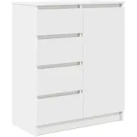 vidaXL Dressoir met lades 71x35x84 cm spaanplaat wit