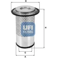 Ufi 27.555.00 Luchtfilter