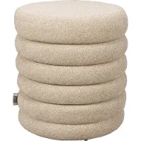 Dutchbone Poef Fern Stool Beige