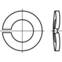 Toolcraft 105832 Veerring Binnendiameter: 16.2 mm DIN 128 Verenstaal Verzinkt 100 stuk(s)