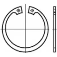Toolcraft TO-5381484 Zekeringsringen 29 mm DIN 472 Verenstaal 200 stuk(s)