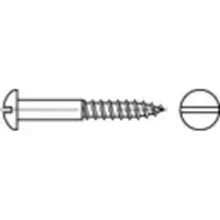Toolcraft TO-5446698 Bolkop houtschroeven 4.5 mm 25 mm Sleuf DIN 96 Messing 200 stuk(s)