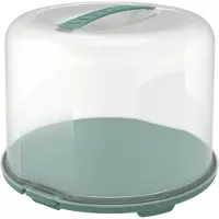 Rotho Fresh Taartdoos XL 35.5x34.5x26 cm Mistletoe Groen/Transparant