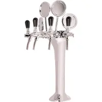 Ich-zapfe Complete set - Tapzuil - Bierzuil - Biertapzuil - Tapbiertoren - Beertower - Chroom, Elegant - 4-kraans
