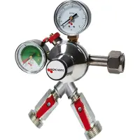 Ich-zapfe Reduceerventiel, drukregelaar CO2 - Premium Micro Matic 2-lijnen