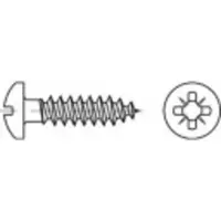 Toolcraft 1069680 Bolkopschroeven 3.5 mm 40 mm Kruiskop Pozidriv 88096 RVS A2 1000 stuk(s)
