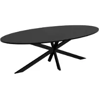 Lizzely Garden & Living Eettafel ovaal 240cm Rato zwart ovale eettafel