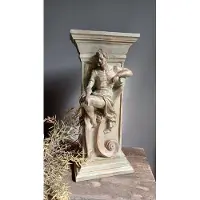 Baroque - Decoratief beeld of figuur - Deco kariatiden resin 49 cm - 49x21.5x15.5 - Polyresin