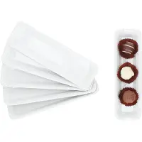 MamboCat Set van 6 PUR papieren borden groot langwerpig van wit porselein - 24302112