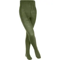 Falke Comfort Wool dik eenkleurig wol panty kinderen groen - maat 122-128