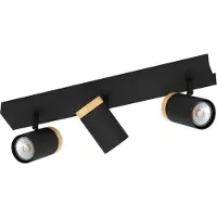 Eglo 39648 Cartagena Spot Staal Zwart/Hout Bruin - 3 x GU10 4,5W