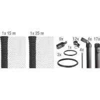 Alberts Draadgaasafrastering Hoogte: 80 - 200 cm, totale lengte: 15 - 100 m, voor plaatsing in beton (set)