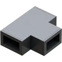 FortiFura Galeria T-verbindingstuk voor combinatie van stabilisatiestangen tussen vaste wand met zijwand Gunmetal 5030988GM