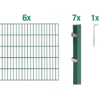 Alberts Dubbelstaafmat hekwerk Basisset Hoogte: 80 - 160 cm, totale lengte: 4 - 30 m, voor plaatsing in beton (set)