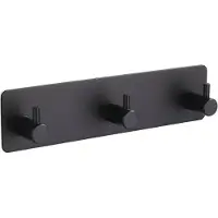 XIVADA Handdoekhaakjes Tres - Zelfklevend - Zwart - 3 in 1