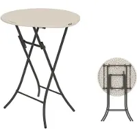 Lifetime Stevige statafel 110 cm hoog van kunststof Ø 84 cm -