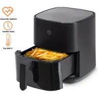 Plaine Airfryer 5.5L met Touchscreen – 1500W – 9 Programma’s – Timer & Eigen Instellingen – Heteluchtfriteuse 80ºC-200ºC – Zwart