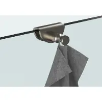 FortiFura Galeria handdoekhaak voor glaswand - geschikt voor 8mm glas - PVD - Geborsteld RVS PVD (RVS) SW1152336