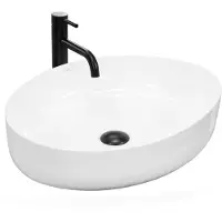 REA Queen White Opzetwastafel Wit 55x41,5 cm