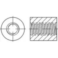 Toolcraft 158210 Ronde trapezium-moeren 40 mm Staal 1 stuk(s)